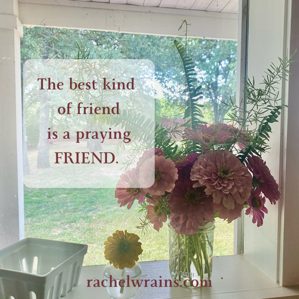 The best kind of friend is a praying friend. 